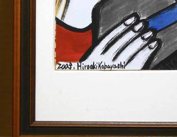 * new arrival * autograph original picture super valuable work Kobayashi hi lower ki(KOBAYASHI HIROAKI) autograph go in / lock n illustrator / Nara beautiful ./ large bamboo ../ present-day art / present-day fine art 