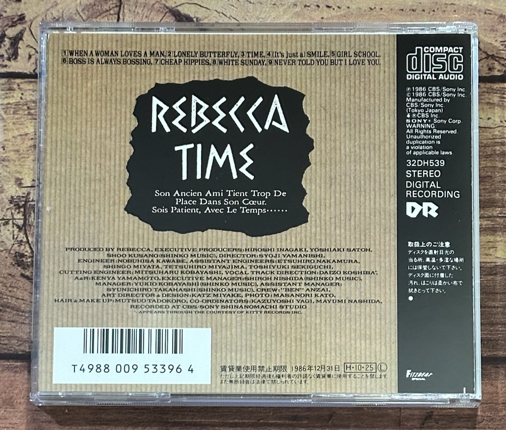 ★「TIME タイム」レベッカ REBECCA 旧規格 オリジナル盤 32DH 539の画像2