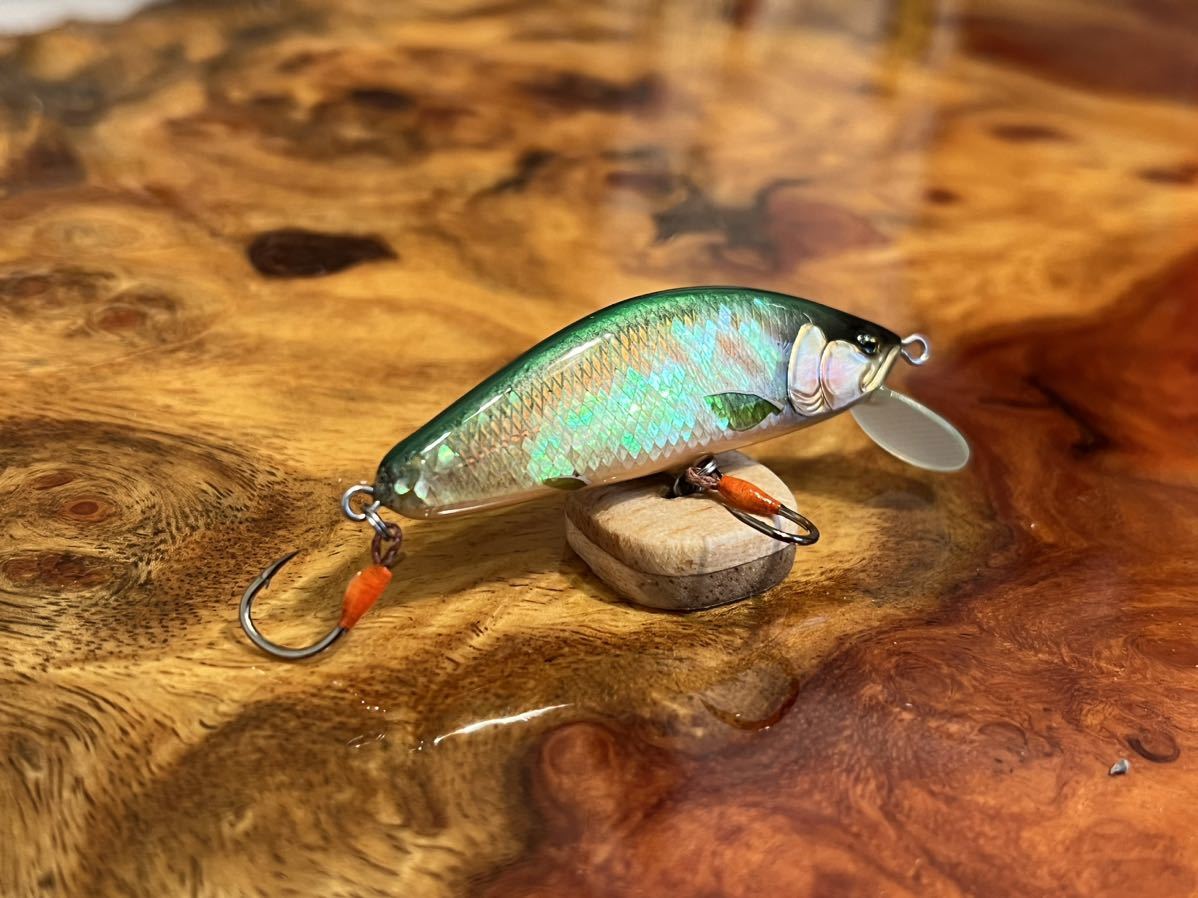 T.C.G Handmade Lures 50s No.3 ハンドメイドミノー アワビ貼り ハンドメイドルアー_画像3