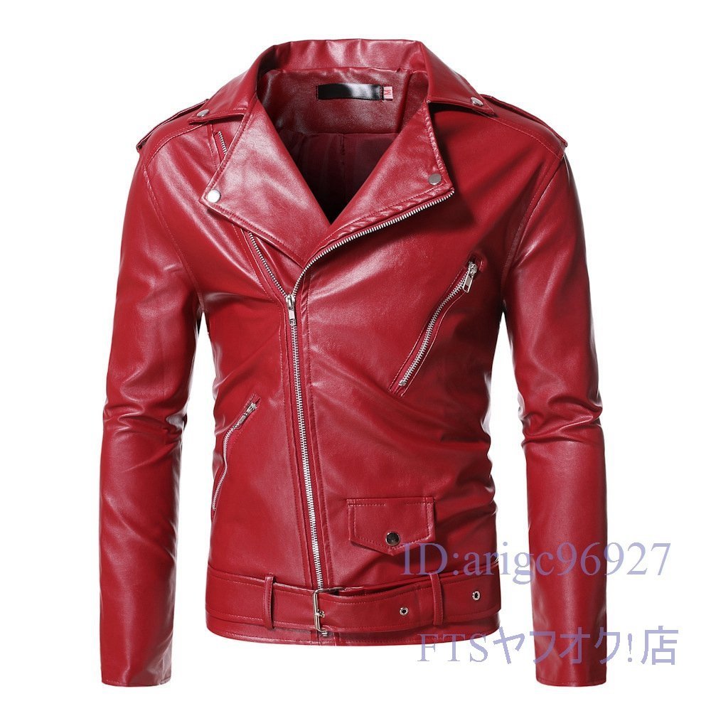 U951 ☆ Новая кожаная куртка мужская куртка для гонщика.