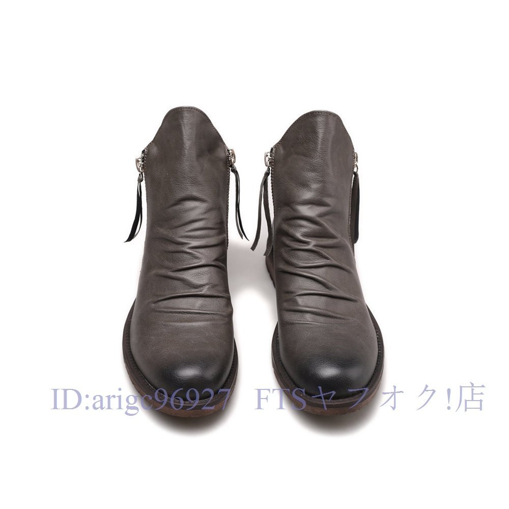 A5727☆新品ブーツ メンズ ワークブーツ ショートブーツ エンジニアブーツ サイドゴア 革靴 かっこいい おしゃれ 秋冬 滑り防止