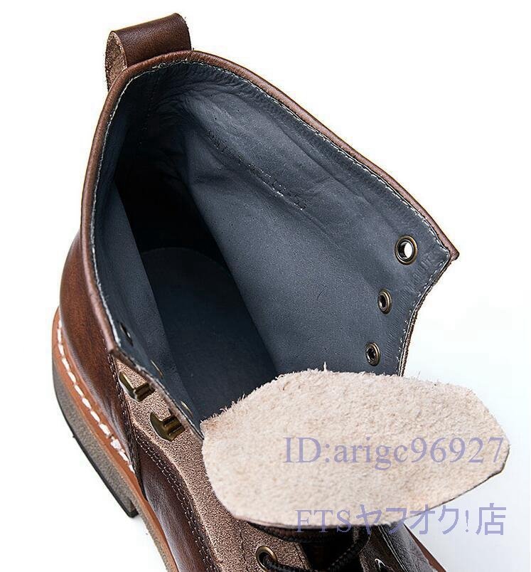 U992* new goods boots men's original leather short boots feeling of luxury Work boots military boots men's shoes engineer boots . slide 24~27cm