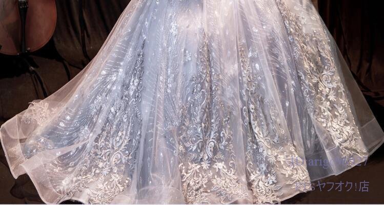 A1537☆新品ウエディングドレス カラードレス　結婚式　披露宴　パーティー　演奏会　発表会　ステージ衣装　_画像10