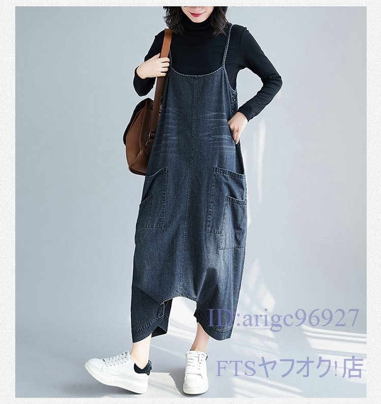 A3078☆新品ファッション パンツ レディース ポケット付き デニム オーバーオール パンツ つなぎ M-2XL_画像3