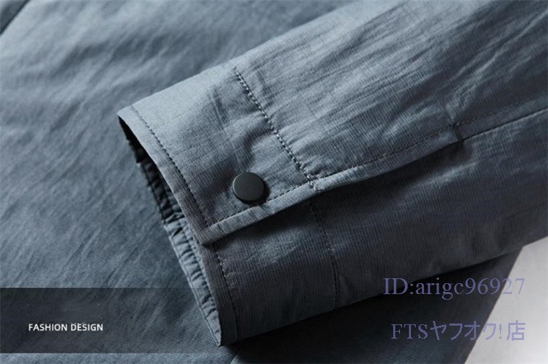 T751☆新品ダウンジャケット メンズ* ジャンパー ブルゾン ビジネス 秋冬服/ライトアウター コート 黒 L_画像8
