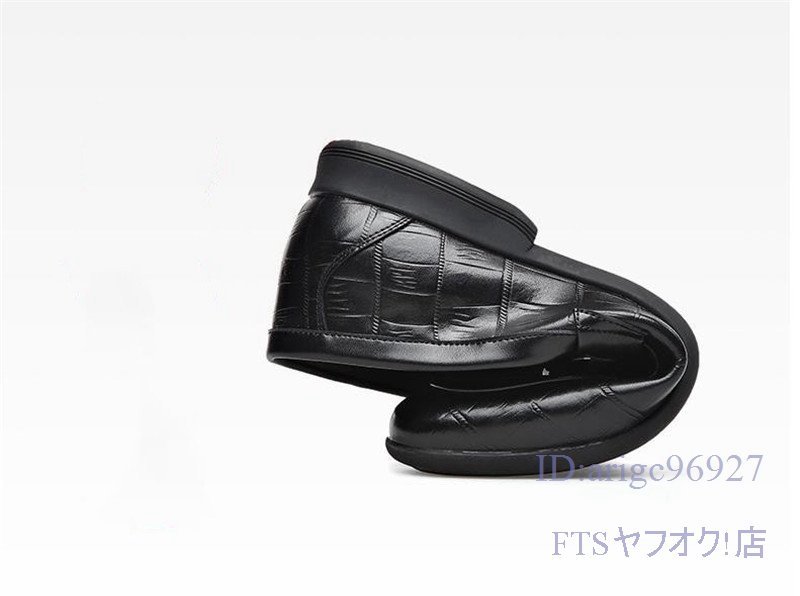 T843☆新品ビジネスシューズ スリッポン メンズ ローファー 紳士靴 ドライビング フェイクレザー 滑り止め 黒 25.0cm_画像6