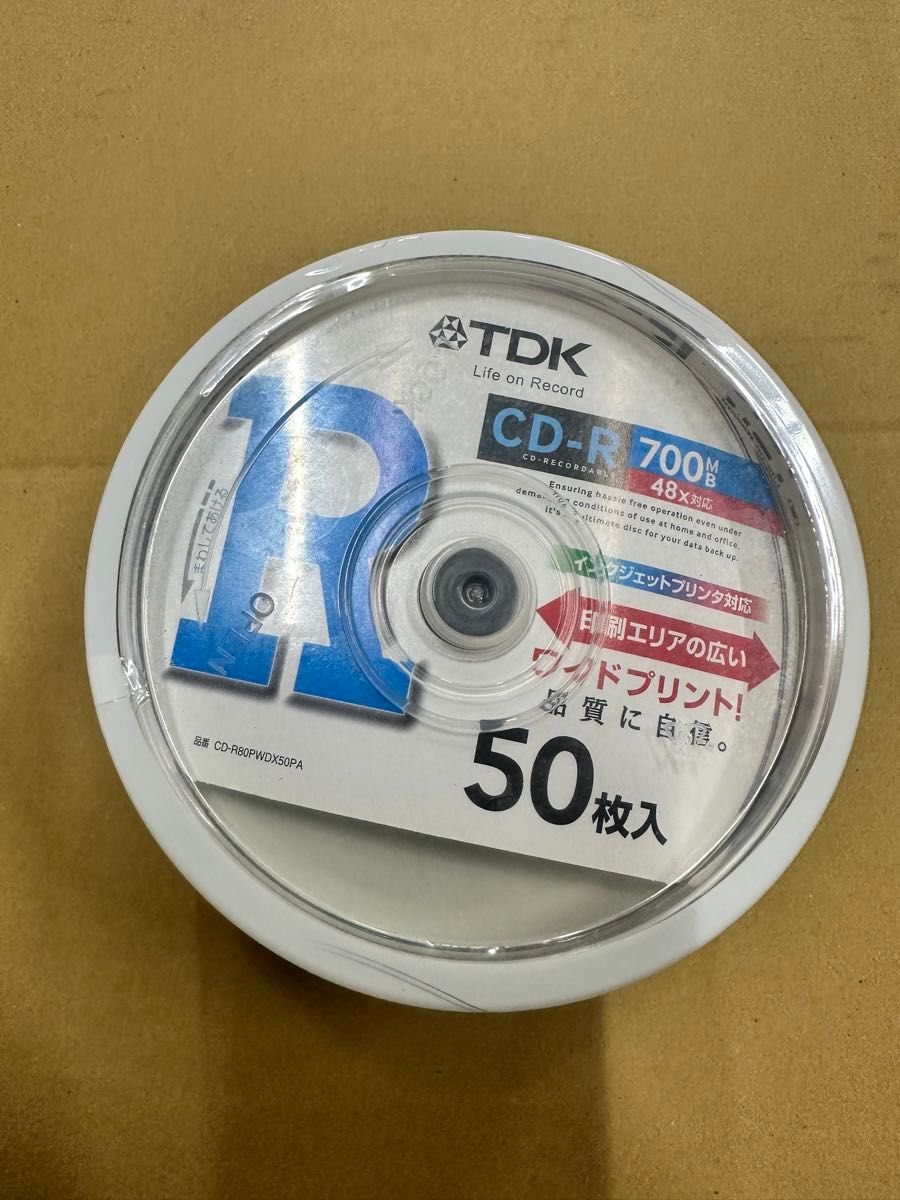 TDK データ用CD-R 700MB 48倍速対応 ホワイトワイドプリンタブル