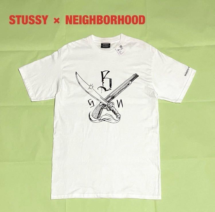 希少】STUSSY×NEIGHBORHOOD SS SWORD TEE コラボTシャツ 希少】STUSSY×NEIGHBORHOOD SS SWORD TEE コラボTシャツ
