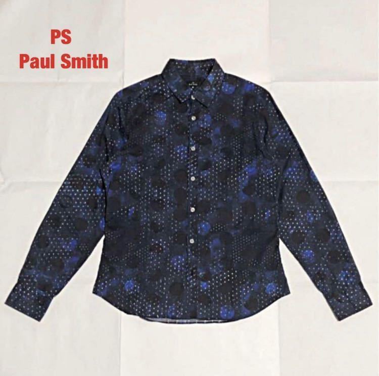 【人気】PS Paul Smith　ポールスミス　総柄シャツ　長袖シャツ　ドット柄　大きめ柄　メンズ　レディース　ユニセックス　133607 164L