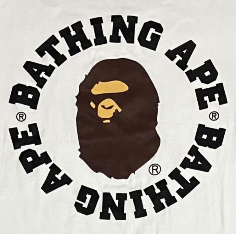【人気】A BATHING APE　アベイシングエイプ　半袖Tシャツ　サークルロゴ　ユニセックス　クルーネック　ブランドロゴ　ストリート　大猿