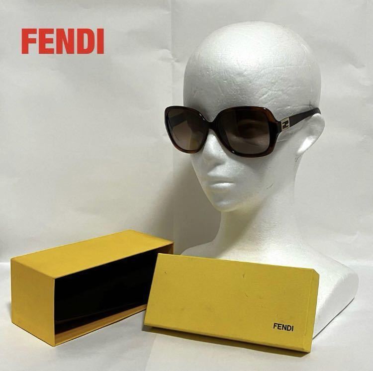 【希少】FENDI　フェンディ　サングラス　バタフライ　ユニセックス　ブランドロゴ　マンマ　FFロゴ　ズッカ柄　付属品付き　FS5227