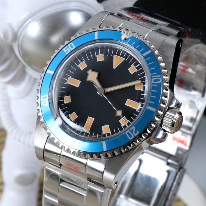 新品 自動巻 MINUTETIME ノーロゴ 青ベゼル アンティークデザイン アクリル風防 メンズ腕時計 NH35 機械式 新品 自動巻 MINUTETIME ノーロゴ 青ベゼル アンティークデザイン アクリル風防 メンズ腕時計 NH35 機械式