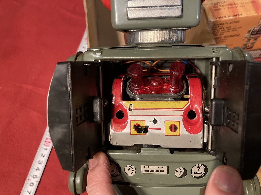 堀川玩具 STAR STRIDER ROBOT AIJI-01 黒 長期保管品 / スター ストライダー ブリキロボット アイジ_画像6