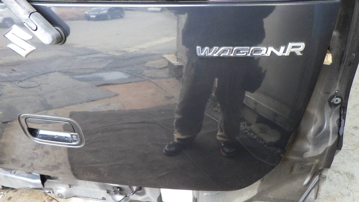 @050 即決！ MH23S ワゴンR ZJ3 黒 リアゲート リアハッチ バックドア 現車 部品取り車の画像7