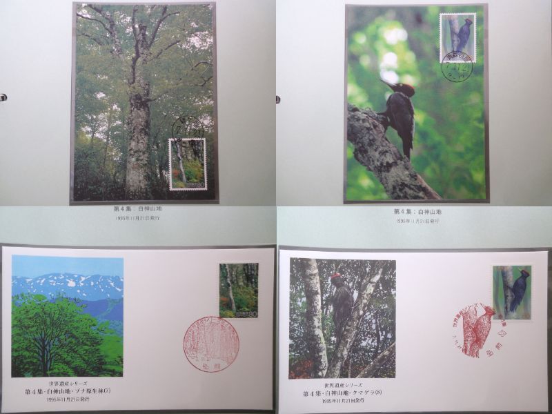 第一次世界遺産シリーズ、未使用切手、マキシマムカード、FDC コレクション 1994-1995年 第1集-4集 解説入 バインダー入 郵趣サービス社の画像9