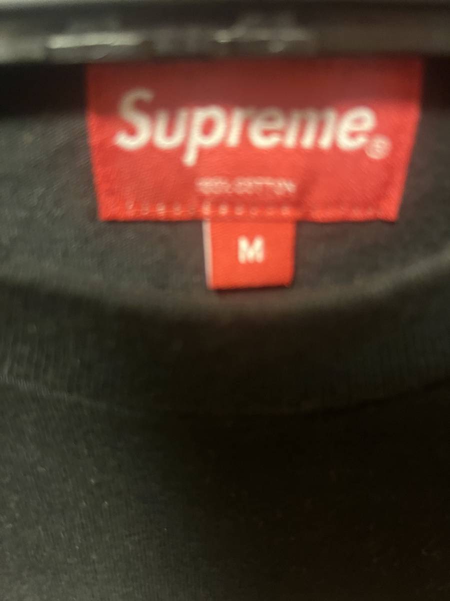 supreme シュプリームウーブンラベルロンT 黒　サイズM_画像3