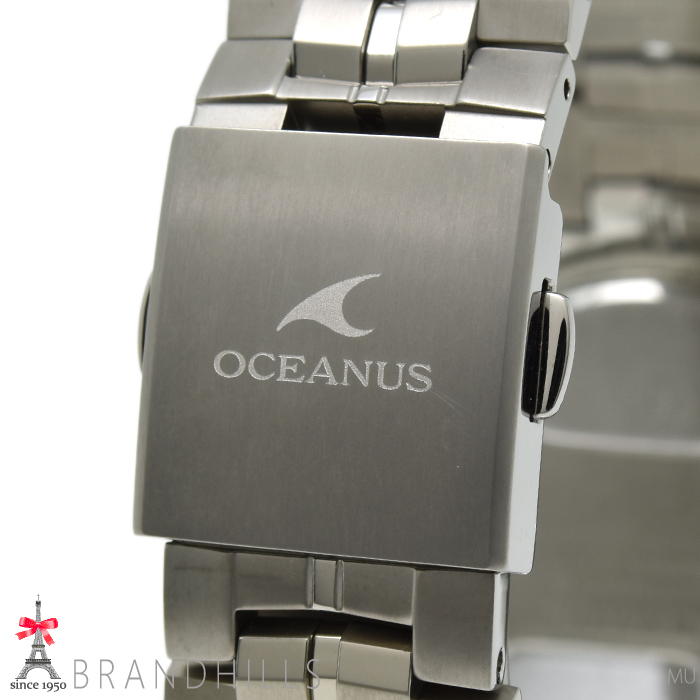  Casio wristwatch men's Oceanus man ta solar radio wave smart phone link titanium OCW-S5000E-1AJF CASIO ultimate beautiful goods 