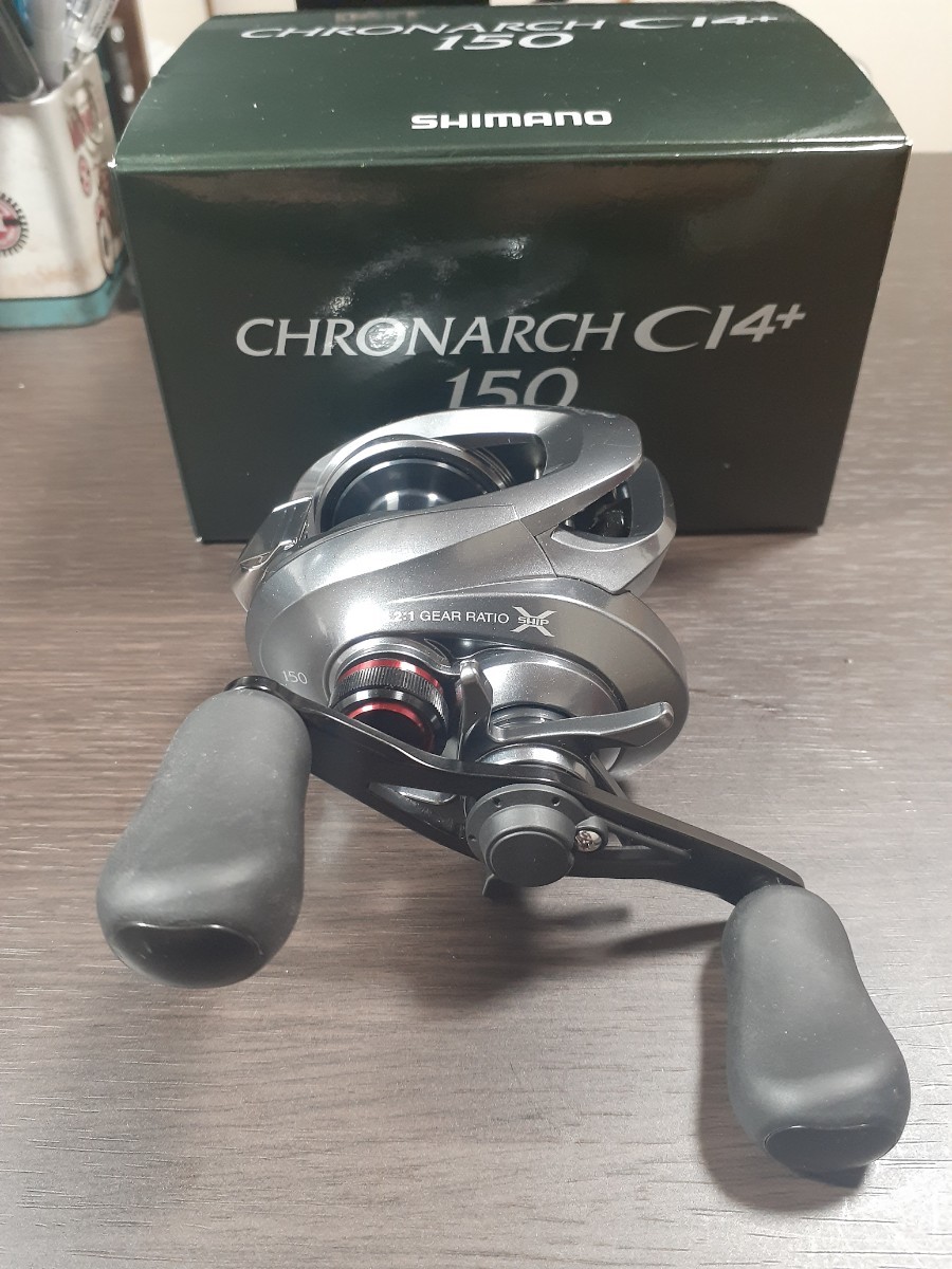 【美品】 SHIMANO CHRONARH 150 夢屋シャロースプール カスタム※ シマノリール クロナーク 右ハンドル _画像6