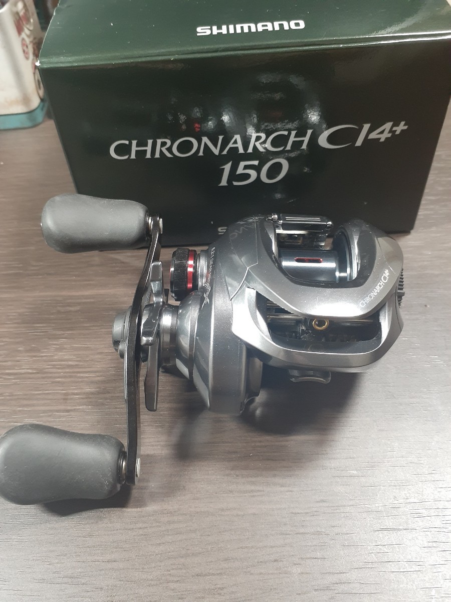 【美品】 SHIMANO CHRONARH 150 夢屋シャロースプール カスタム※ シマノリール クロナーク 右ハンドル _画像3