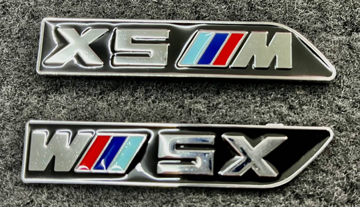 BMW X5 side marker fender cover emblem left right set F15