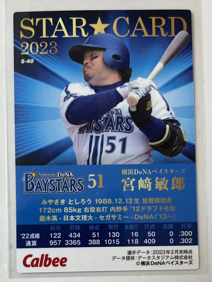 カルビー プロ野球チップス2023 第2弾 横浜DeNAベイスターズ 宮﨑敏郎 スターカードの画像2