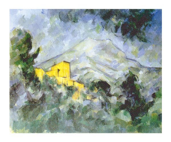 絵画 複製名画 額縁付(MJ108N-G) ポール・セザンヌ 「サント・ヴィクトワール山とシャトー・ノワール」 F8号 世界の名画シリーズ プリハー