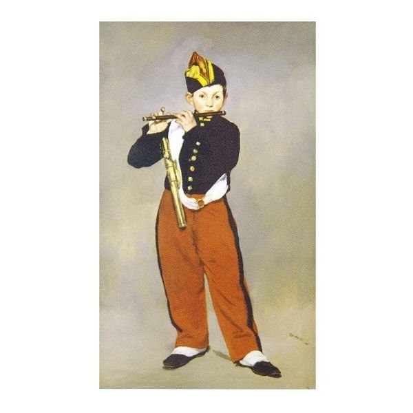 絵画 名画 複製画 額縁付(MJ108N-G) エドゥアール・マネ 「笛を吹く少年」 M20B号 世界の名画シリーズ プリハード_画像1