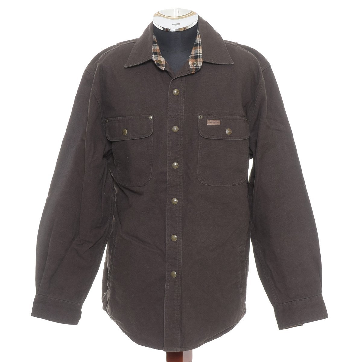 ◆501545 Carhartt カーハート ◆ワークシャツ ダックジャケット 100590 201 サイズS メンズ ブラウン