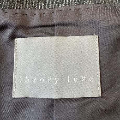 NC451ね@ theory luxe Aランク 美品 ロングジャケット サイズ38/M グレーの画像9
