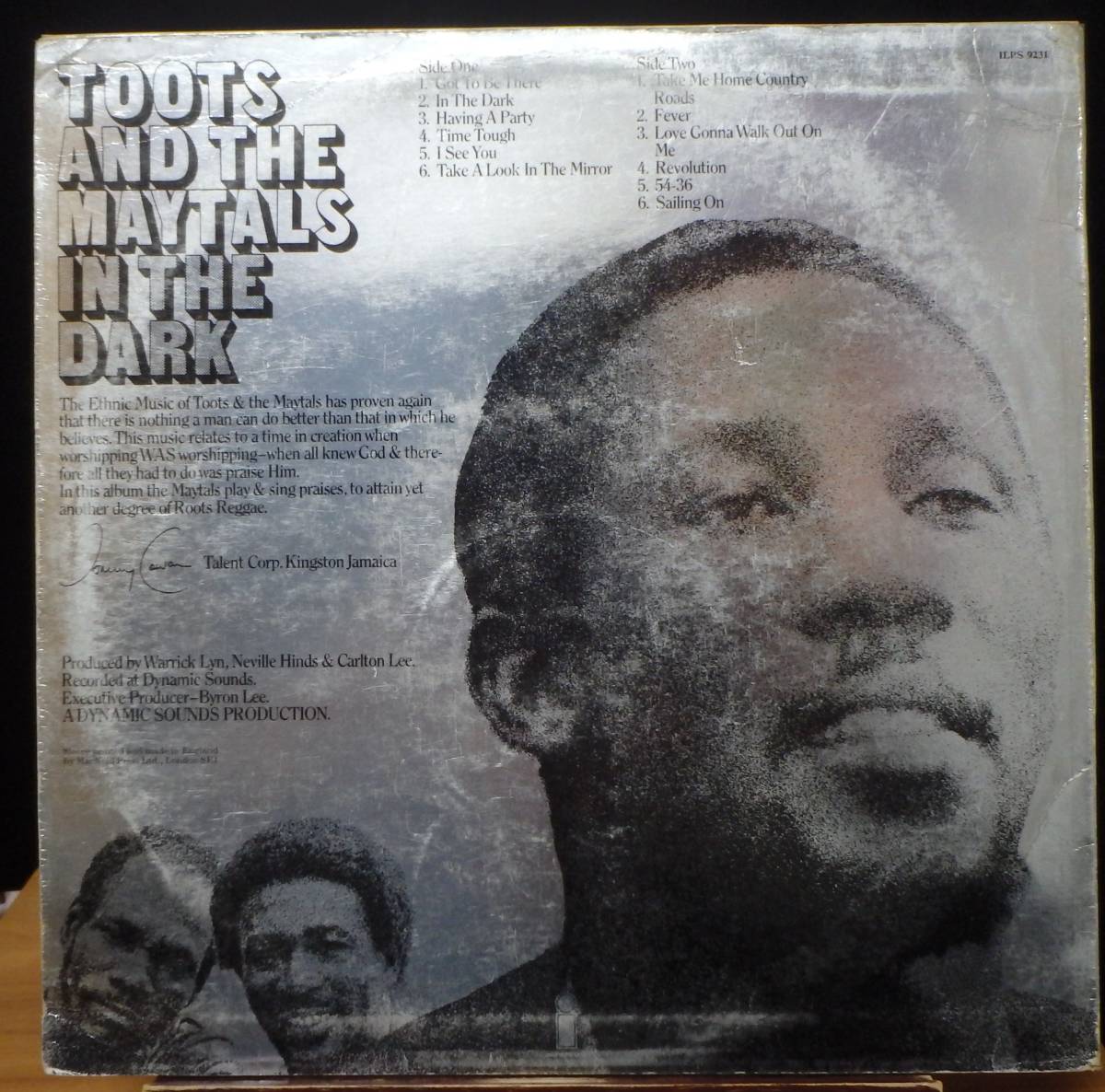 【RG037】TOOTS & THE MAYTALS 「In The Dark」, 76 UK Reissue　★ルーツ・レゲエ/レゲエ_画像2