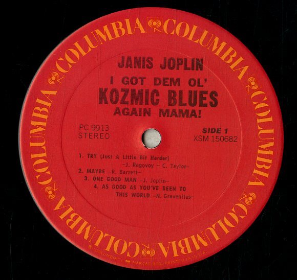 A00584788/LP/ジャニス・ジョプリン(JANIS JOPLIN)「I Got Dem Ol Kozmic Blues Again Mama ! (PC-9913・ブルースロック)」_画像3