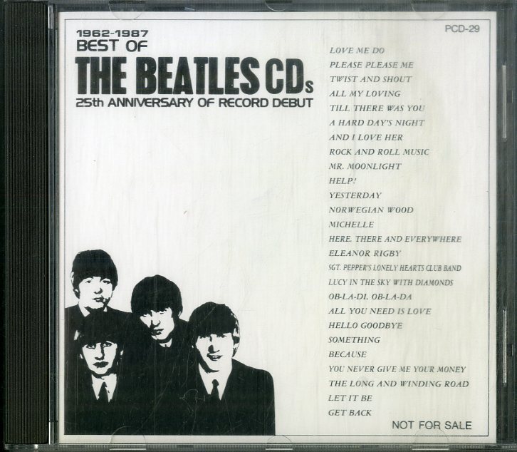 D00158527/CD/ビートルズ「Best Of The Beatles CDs 1962 - 1987 / 25th Anniversary of Record Debut (PCD-29)」_画像1