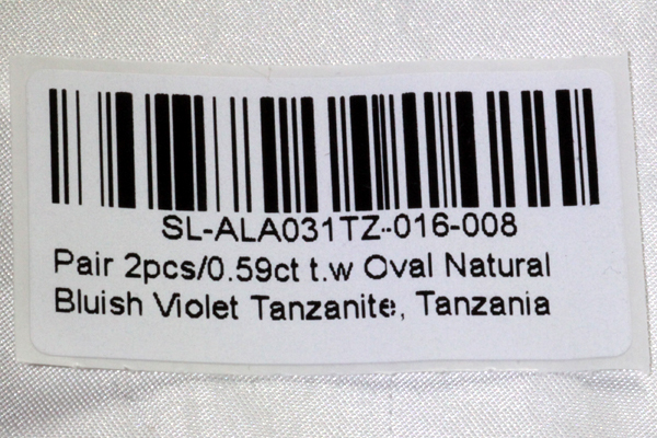♪【激安】証明”Tag”付き★ペア 2ピース/0.59ct ブルー バイオレット タンザナイト、タンザニア【19】の画像4