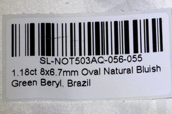♪【激安】証明”Tag”付き★天然非加熱 ブルー グリーン ベリル 1.18ct　ブラジル【19】_画像5