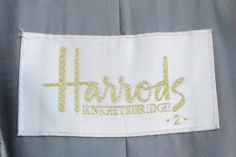 Harrods ハロッズ アンゴラ100％ ショートPコート ・2 グレー_画像5