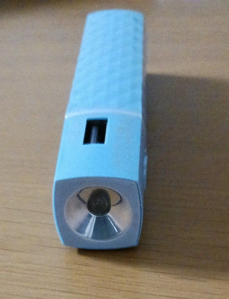 ライト付モバイルバッテリーウィズ ホワイト USBケーブル 充電ケーブル バルク品 白 USB延長ケーブル