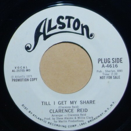 Funk/Soul◆US白プロモ◆Clarence Reid - Till I Get My Share / With Friends Like These◆7inch/7インチ/試聴/超音波洗浄_画像1