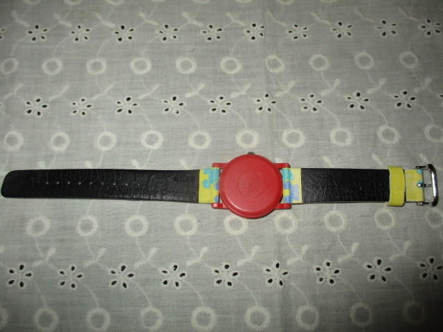  ретро 1990 годы ALBA Alba Dayz колено наручные часы Mickey Mouse ( красный серия ) не использовался 