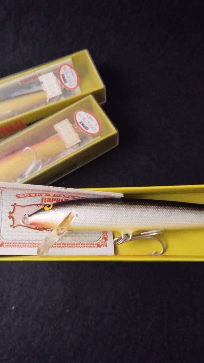 ●デッドストック 80年前期 未使用 未開封 オールド マグナムラパラ Rapala 130mm×3 no.217_画像3