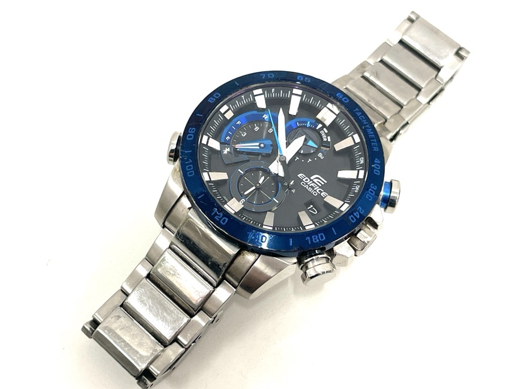 4404【CASIO / EDIFICE】不動品？ジャンク扱い◇カシオ エディフィス≪EQB-800≫メンズ ウォッチ 腕時計◇クロノグラフ Bluetooth_画像1