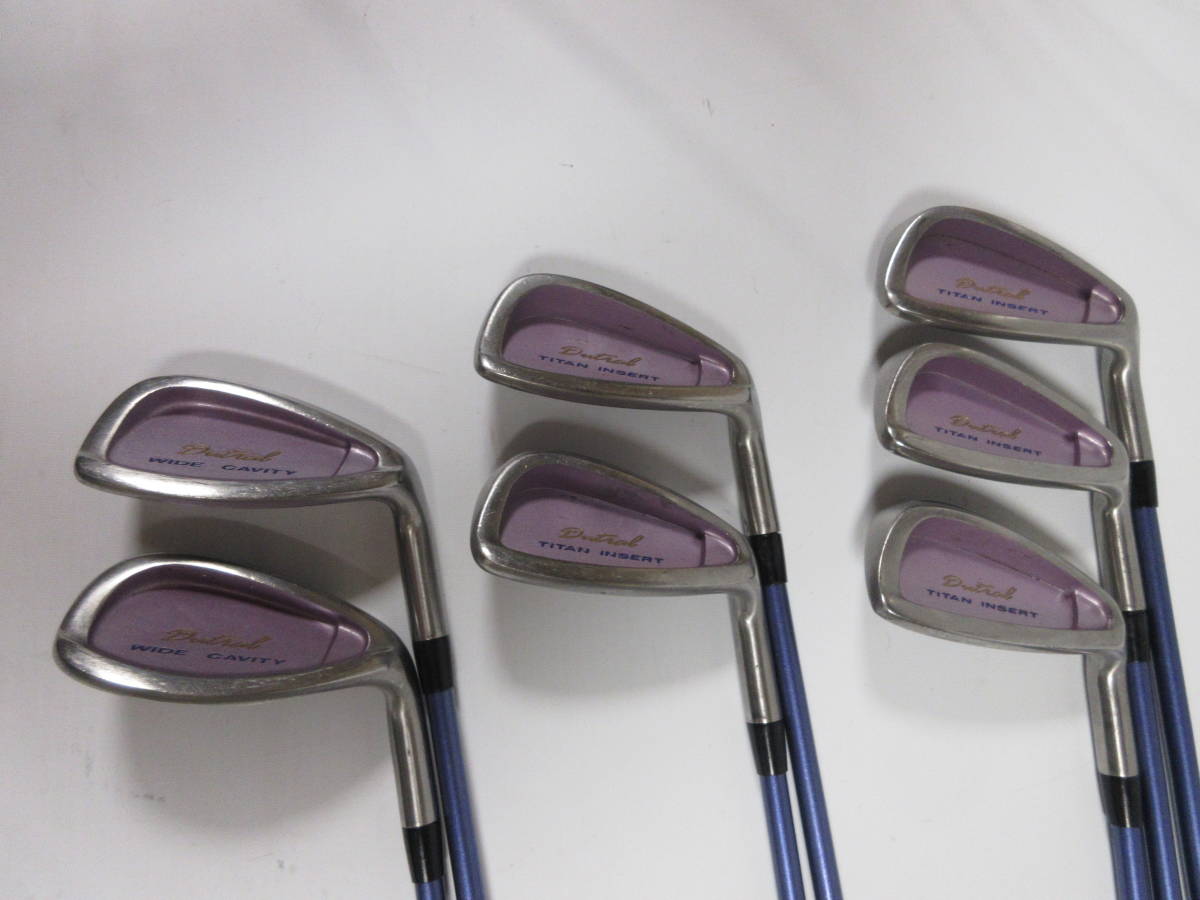 ★Golf Plannerゴルフプランナー Dutral アイアン #5-#9.P.S 純正カーボンシャフト 37.5L H250★レア★激安★中古★7本セット レディース★