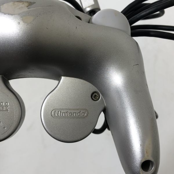 [ free shipping ]Nintendo GC Game Cube controller DOL-003 silver AAL0105 small 4281/0208