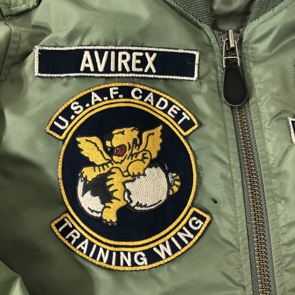 AVIREX MA-1 フライトジャケット ミリタリー フライトジャケット ロゴ アウター BBA1017小3768/1226_画像2