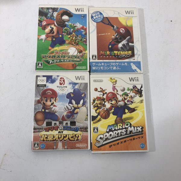 【送料無料】Wii ソフト 4点まとめて スーパーマリオスタジアム マリオテニス マリオ＆ソニック北京オリンピック ほか BBR0105小4338/0215_画像1