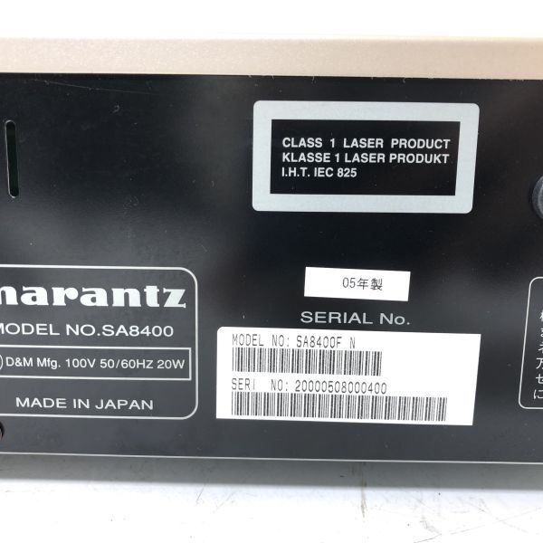 marantz マランツ SACDプレーヤー SA8400 ジャンク AAL0207大3232/0222_画像6