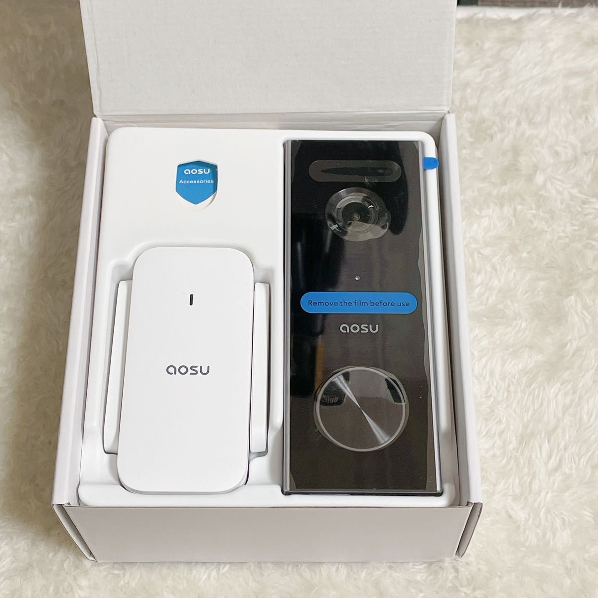 AOSU 2K ワイヤレス カメラ付き インターホン 外出先からも通話可能 ドアホン ビデオドアベル カメラ付き Alexa連動