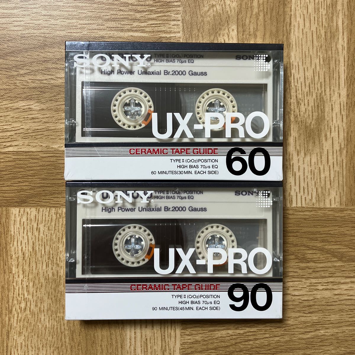 SONY ソニー UX-PRO 60分90分TYPEⅡ CrO2 ハイポジカセットテープ2本セット_画像1