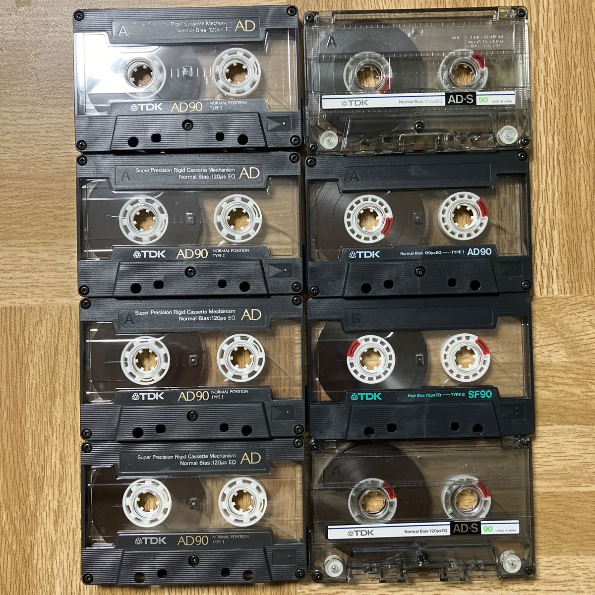 【中古オール90分】TDK AD、AD-S、SFノーマル、ハイポジカセットテープ8のりセット_画像3