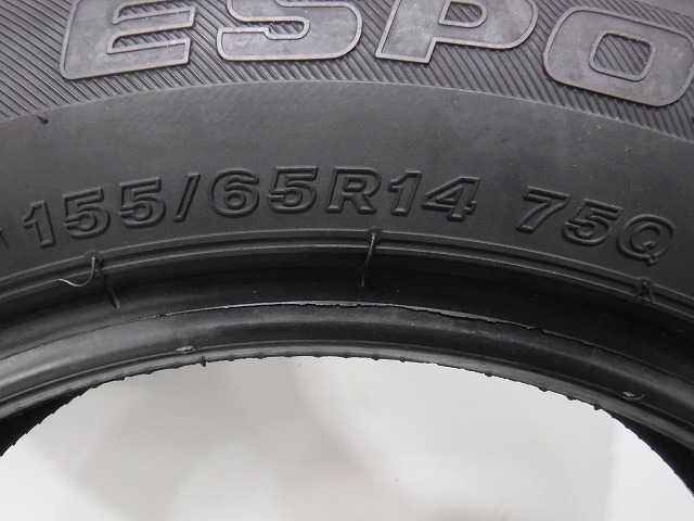 155-65R14 9-8.5分山 オートバックス アイスエスポルテ 2018/2019年製 中古スタッドレスタイヤ【4本セット】送料無料(AS14-3034）_画像6