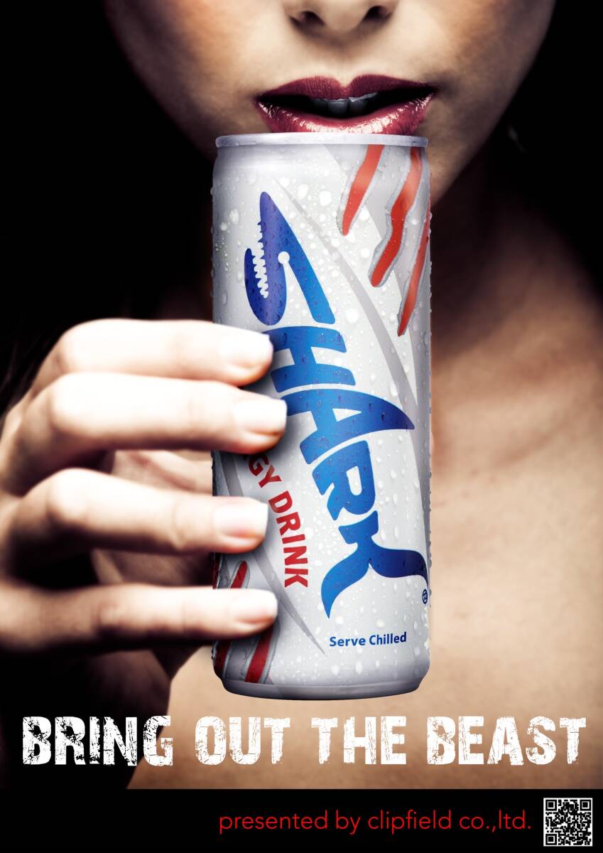 SHARK energy drink ZERO CALORIES 250ml×24ps.@ sticker * blue or white attaching!